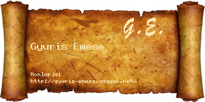 Gyuris Emese névjegykártya